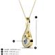3 - Mandana 5.00 mm Round Forever Brilliant Moissanite and Diamond Vertical Infinity Pendant Necklace 
