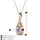 3 - Mandana 5.00 mm Round Lab Grown Diamond and Natural Diamond Vertical Infinity Pendant Necklace 