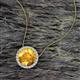 2 - Catriona Round Citrine and Diamond Halo Slider Pendant Necklace 