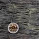 2 - Catriona Round Smoky Quartz and Diamond Halo Slider Pendant Necklace 
