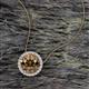 2 - Catriona Round Smoky Quartz and Diamond Halo Slider Pendant Necklace 