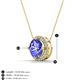 3 - Catriona Round Tanzanite and Diamond Halo Slider Pendant Necklace 