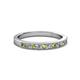 2 - Ronia Peridot and Lab Grown Diamond 12 Stone Wedding Band 
