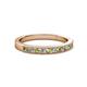 2 - Ronia Peridot and Lab Grown Diamond 12 Stone Wedding Band 