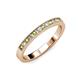 3 - Ronia Peridot and Lab Grown Diamond 12 Stone Wedding Band 
