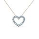 2 - Zayna Aquamarine Heart Pendant 