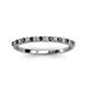 4 - Iskra 1.50 mm Round Black Diamond and White Diamond 18 Stone Wedding Band 