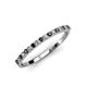 3 - Iskra 1.50 mm Round Black Diamond and White Diamond 18 Stone Wedding Band 