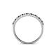 5 - Iskra 1.50 mm Round Black Diamond and White Diamond 18 Stone Wedding Band 