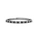 1 - Iskra 1.50 mm Round Black Diamond and White Lab Grown Diamond 18 Stone Wedding Band 