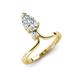 5 - Sorelle 1.05 ctw GIA Certified Pear Shape Natural Diamond accented Round Diamond Floating Tear Drop Women Solitaire Plus Engagement Ring 