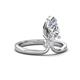4 - Sorelle 1.05 ctw GIA Certified Pear Shape Natural Diamond accented Round Diamond Floating Tear Drop Women Solitaire Plus Engagement Ring 