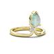 4 - Sorelle 0.50 ctw Pear Shape Opal accented Round Natural Diamond Floating Tear Drop Women Solitaire Plus Engagement Ring 