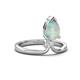 4 - Sorelle 0.50 ctw Pear Shape Opal accented Round Natural Diamond Floating Tear Drop Women Solitaire Plus Engagement Ring 