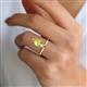 2 - Sorelle 1.00 ctw Pear Shape Peridot accented Round Natural Diamond Floating Tear Drop Women Solitaire Plus Engagement Ring 
