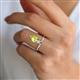 2 - Sorelle 1.00 ctw Pear Shape Peridot accented Round Natural Diamond Floating Tear Drop Women Solitaire Plus Engagement Ring 