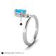 6 - Sorelle 0.50 ctw Pear Shape Turquoise accented Round Natural Diamond Floating Tear Drop Women Solitaire Plus Engagement Ring 