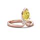 4 - Sorelle 1.35 ctw Pear Shape Created Yellow Sapphire accented Round Natural Diamond Floating Tear Drop Women Solitaire Plus Engagement Ring 