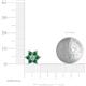 3 - Amora 0.44 ctw Lab Grown Diamond and Emerald Flower Earrings 