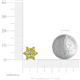 3 - Amora 0.61 ctw Lab Grown Diamond and Yellow Diamond Flower Earrings 