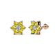 1 - Amora 0.61 ctw Lab Grown Diamond and Yellow Diamond Flower Earrings 