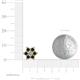 3 - Amora 0.57 ctw Natural Diamond and Black Diamond Flower Earrings 