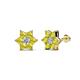1 - Amora 0.61 ctw Natural Diamond and Yellow Diamond Flower Earrings 