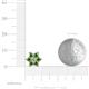 3 - Amora 0.63 ctw Lab Grown Diamond and Green Garnet Flower Earrings 