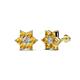 1 - Amora 0.44 ctw Lab Grown Diamond and Citrine Flower Earrings 