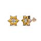1 - Amora 0.44 ctw Lab Grown Diamond and Citrine Flower Earrings 