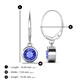 4 - Cara Tanzanite (6.5mm) Solitaire Dangling Earrings 