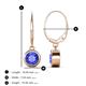 4 - Cara Tanzanite (6.5mm) Solitaire Dangling Earrings 