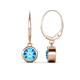 1 - Cara Blue Topaz (6.5mm) Solitaire Dangling Earrings 