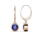 1 - Cara Iolite (6.5mm) Solitaire Dangling Earrings 