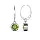 1 - Cara Peridot (6.5mm) Solitaire Dangling Earrings 