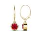 1 - Cara Ruby (6mm) Solitaire Dangling Earrings 