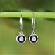 3 - Cara Black Diamond (6mm) Solitaire Dangling Earrings 