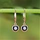 3 - Cara Black Diamond (6mm) Solitaire Dangling Earrings 