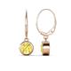 1 - Cara Lab Created Yellow Sapphire (6mm) Solitaire Dangling Earrings 