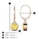 4 - Cara Lab Created Yellow Sapphire (6mm) Solitaire Dangling Earrings 
