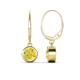 1 - Cara Yellow Diamond (6.5mm) Solitaire Dangling Earrings 