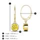 4 - Cara Yellow Diamond (6.5mm) Solitaire Dangling Earrings 