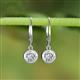 3 - Cara Forever Brilliant Moissanite (6.5mm) Solitaire Dangling Earrings 