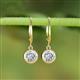 3 - Cara Forever Brilliant Moissanite (6.5mm) Solitaire Dangling Earrings 