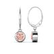 1 - Cara Morganite (6.5mm) Solitaire Dangling Earrings 