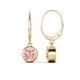 1 - Cara Morganite (6.5mm) Solitaire Dangling Earrings 