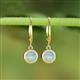 3 - Cara Opal (6.5mm) Solitaire Dangling Earrings 