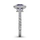 4 - Abeni 1.18 ctw (6.50 mm) Round Iolite and Diamond Halo Engagement Ring   