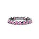 1 - Ashlyn 2.30 mm Pink Sapphire 3/4 Eternity Band 