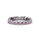 1 - Ashlyn 2.30 mm Pink Tourmaline 3/4 Eternity Band 